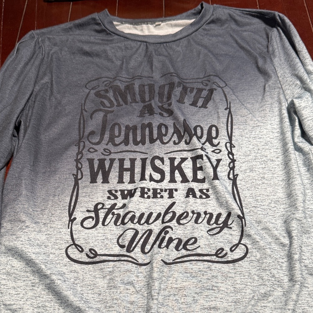 Gray Graphic Long Sleeve Shirt